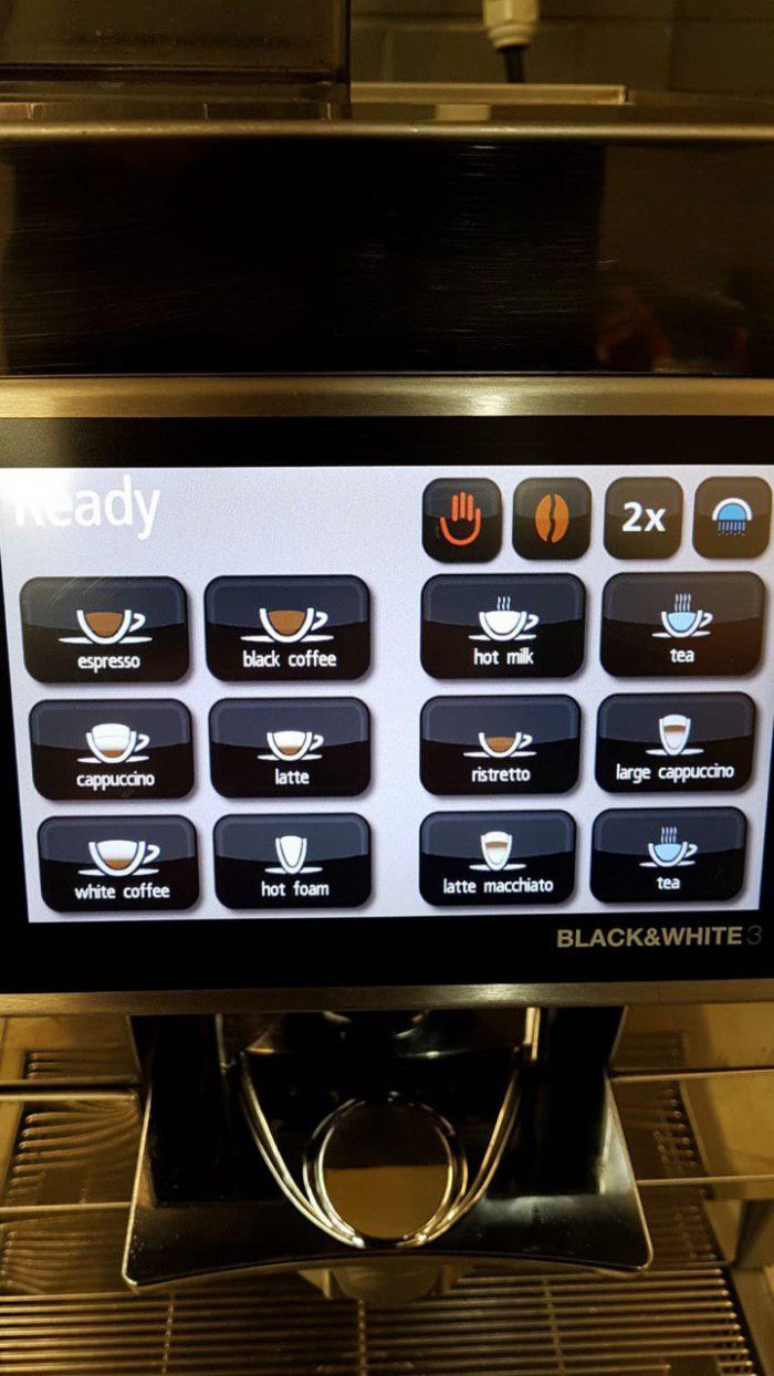 Black and white3 bean to cup coffee machine / fully serviced, cleaned